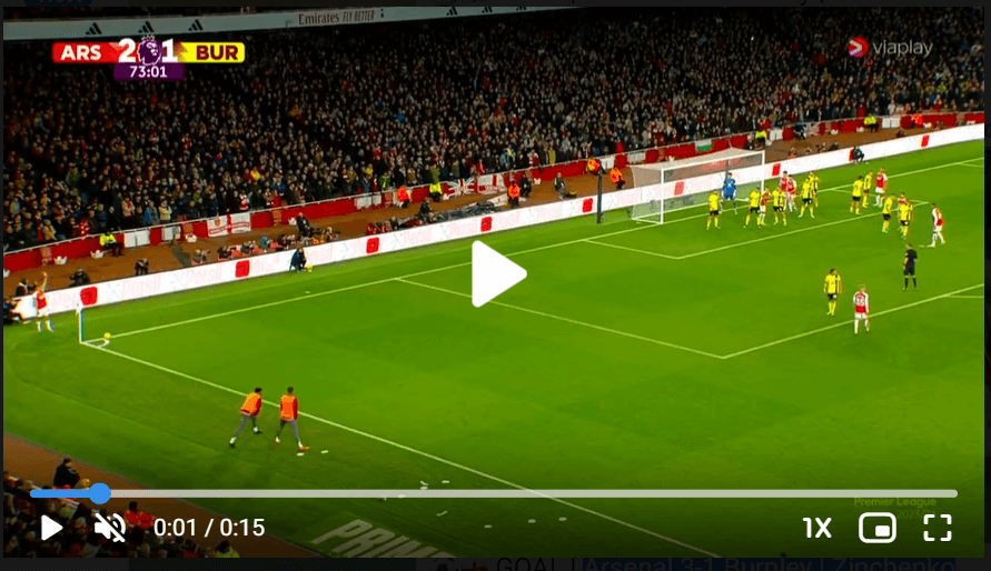 Watch Goal Video Arsenal Burnley Zinchenko Scores With A Strong