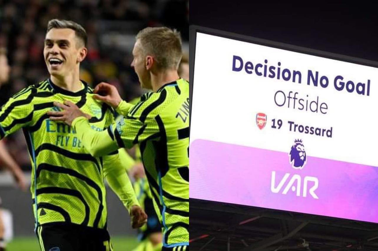 Reason Why Arsenal player Leandro Trossard's goal vs Brentford was ruled out as Arsenal suffer VAR judgement vs Brentford