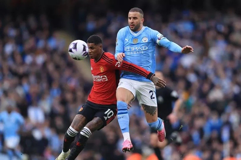 Kyle Walker speaks up about the 'foul' committed by Man Utd forward Rashford before Man City goal vs. Man Utd