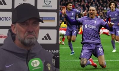 "The first half would have been a better time for it to have occurred." - Liverpool coach Jurgen Klopp speaks up and strongly put evidence of truth behind controversial drop-ball decision against Darwin Nunez's goal in Nottingham Forest win