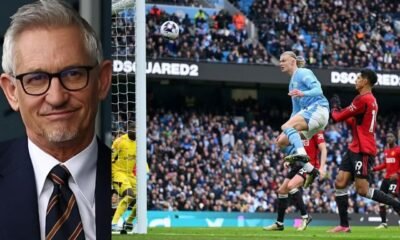 Gary Lineker made fun of Erling Haaland after making a mean joke about a Man City star after derby with Manchester United