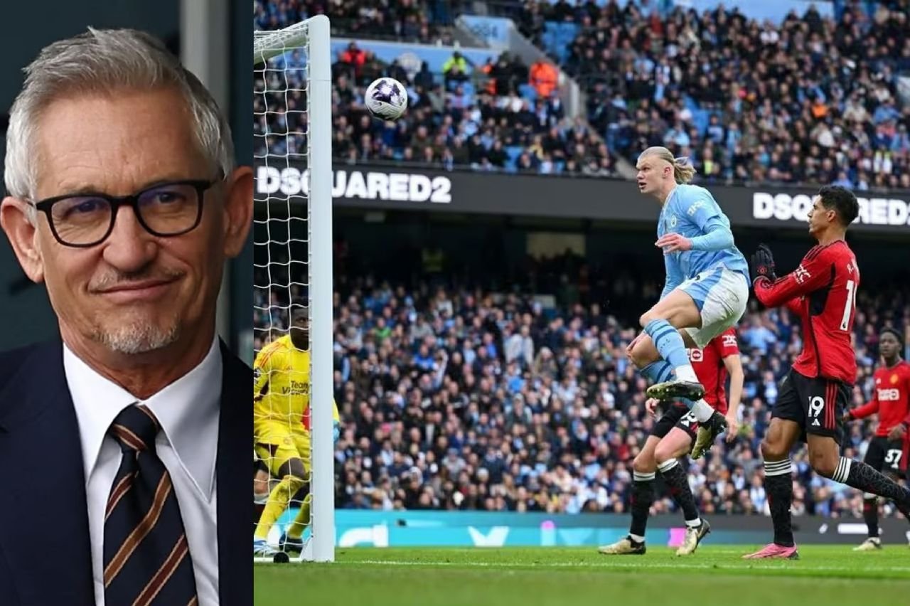 Gary Lineker made fun of Erling Haaland after making a mean joke about a Man City star after derby with Manchester United