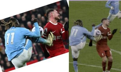 Major reason why 21-years-old Manchester City Forward Jeremy Doku was not given a yellow card after heinous challenge against Alexis Mac Allister during Man City vs Liverpool match