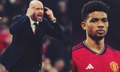 What Manchester United coach Erik ten Hag secretly whisper Amad Diallo after given a red card during FA CUP quarter final match