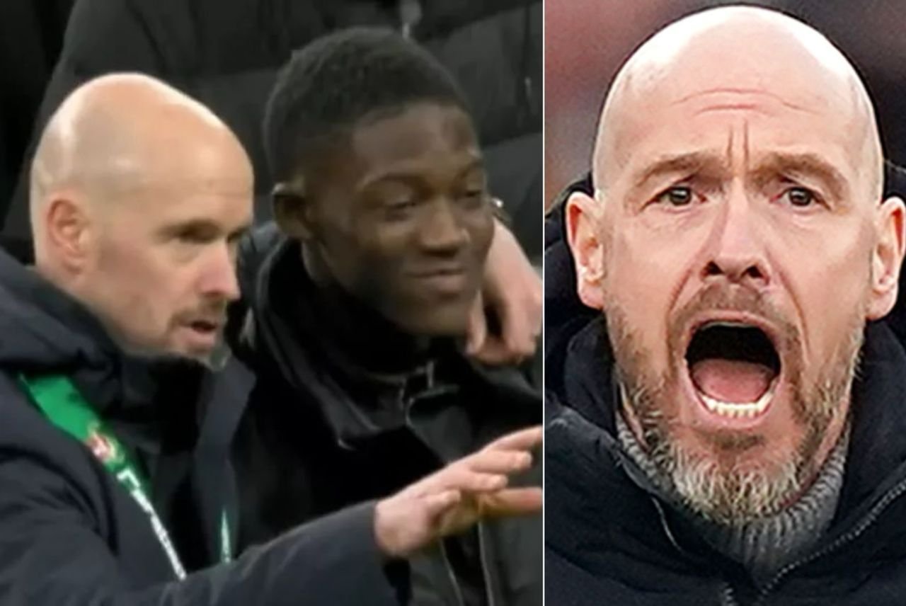 What Manchester United coach Erik ten Hag whispered Kobbie Mainoo after Man United League Cup win last year has been revealed