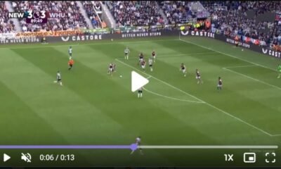 Watch Goal Video: Newcastle United 4 - 3 West Ham United - Harvey Barnes scores and seals the win for Newcastle with a great assist from A. Gordon