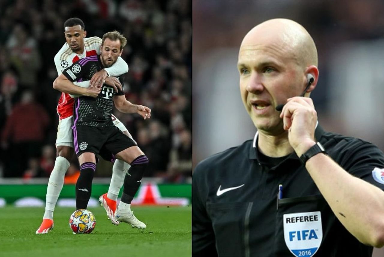 Former Premier League referee Keith Hackett gave reason why Harry Kane should have been given a "RED CARD" during Arsenal vs Bayern Munich 2-2 Champions League quarter-final draw