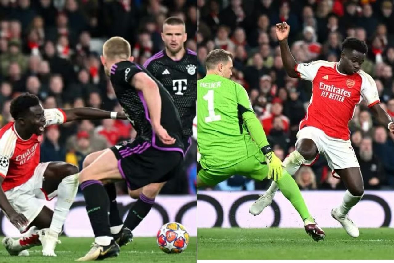 VAR CONTROVERSY: Major reason why Arsenal player Bukayo Saka Arsenal penalty was unjustly denied a penalty during Arsenal vs Bayern Munich UEFA champions League match