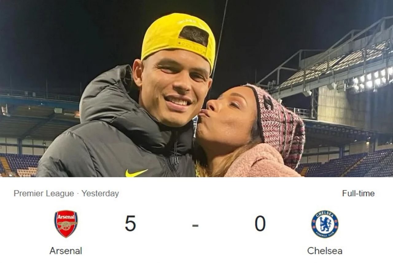 39-year-old Chelsea player Thiago Silva wife delivered a shocking social media post on her verdict about the match after Arsenal disgracefully won Chelsea F.C (5 – 0)